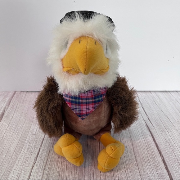 Harley Davidson Plush Stuffy Bald Eagle TonyToy Tags Vtg Bird Toy Like New Soft - Picture 2 of 11